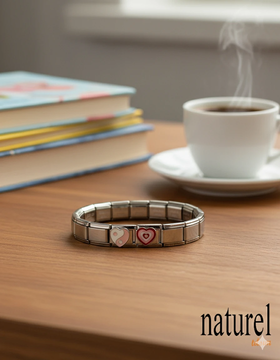 Unisex İtalyan Charm Bileklik Paslanmaz Çelik Bileklik