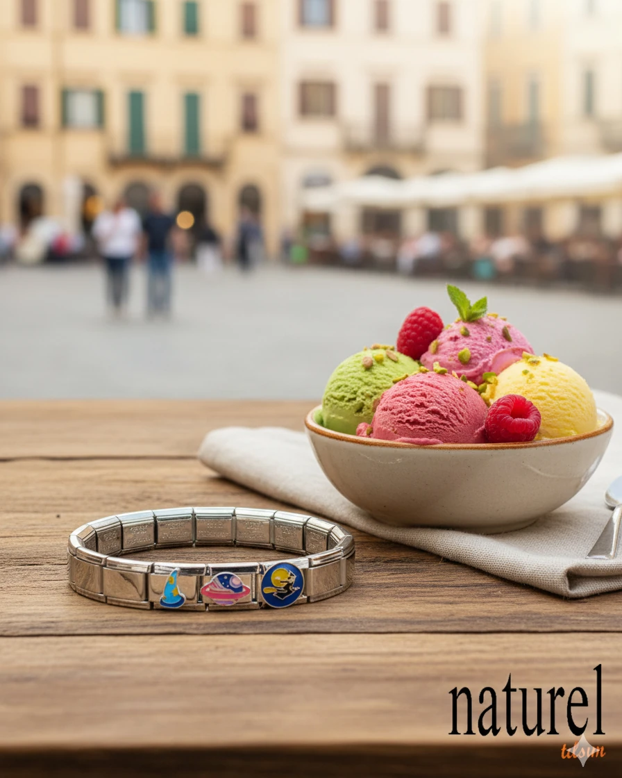 Unisex İtalyan Charm Bileklik Paslanmaz Çelik Bileklik