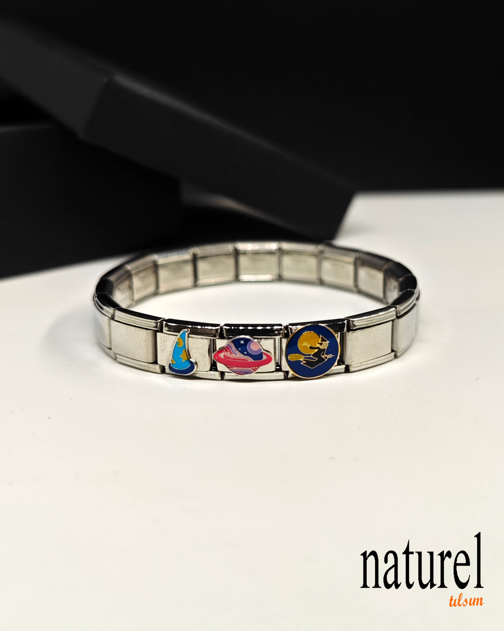 Unisex İtalyan Charm Bileklik Paslanmaz Çelik Bileklik