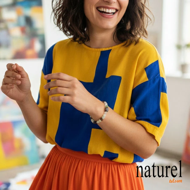 Florit 6mm Doğal Taş Unisex Bileklik 