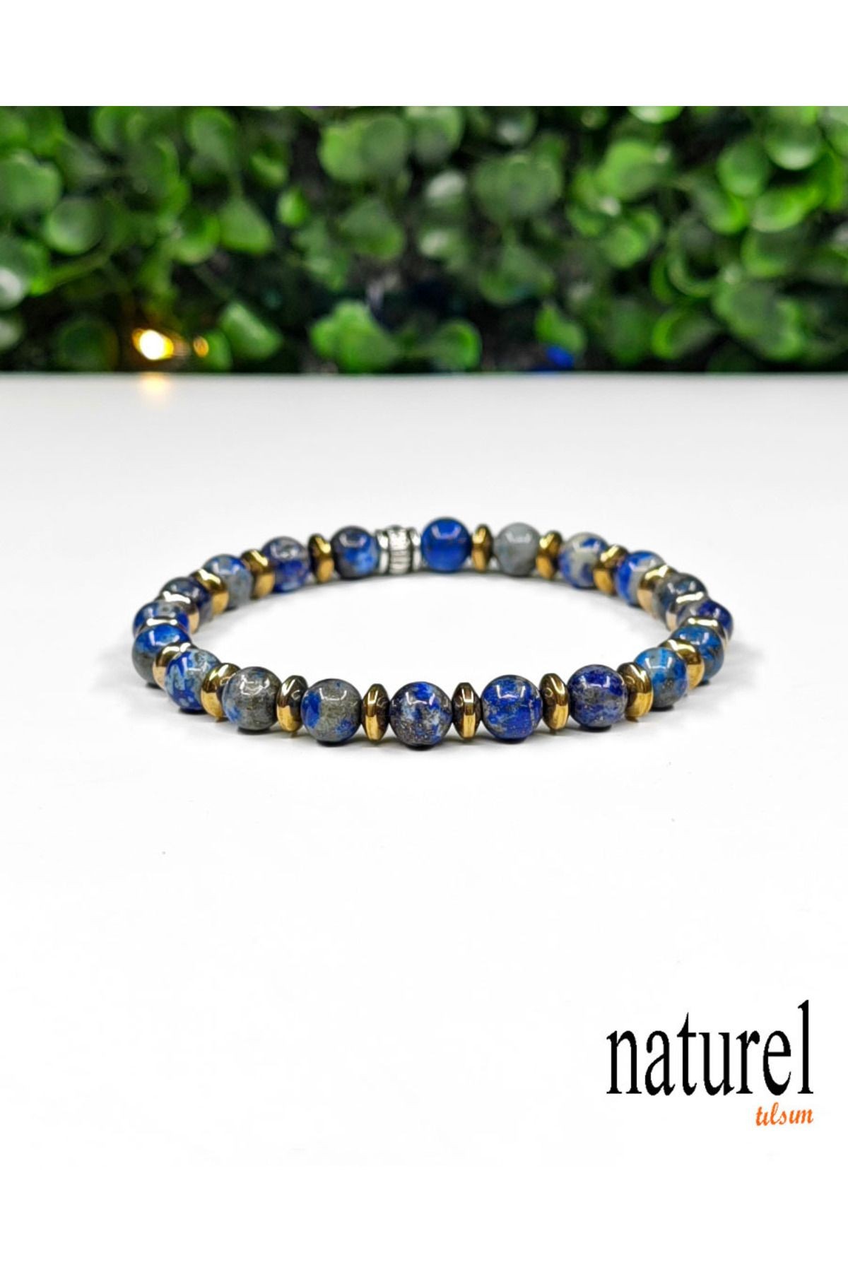 Doğal Taş 6mm Lapi̇s lazuli̇ Bileklik