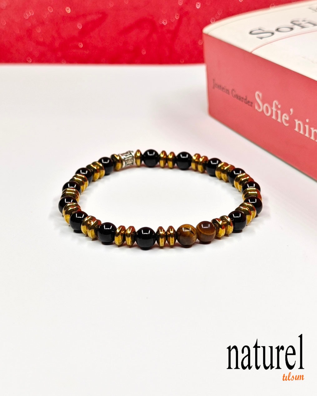 Kaplan Gözü - Oniks - Hematit 6mm Unisex Bileklik