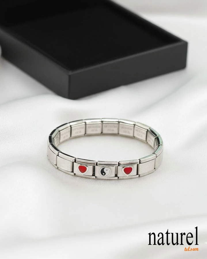 Unisex İtalyan Charm Bileklik Paslanmaz Çelik Bileklik