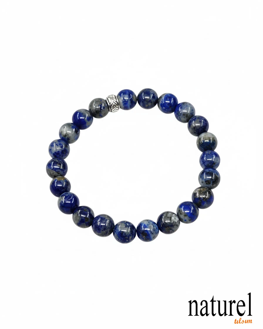 Lapis Lazuli 8mm Doğal Taş Unisex Bileklik