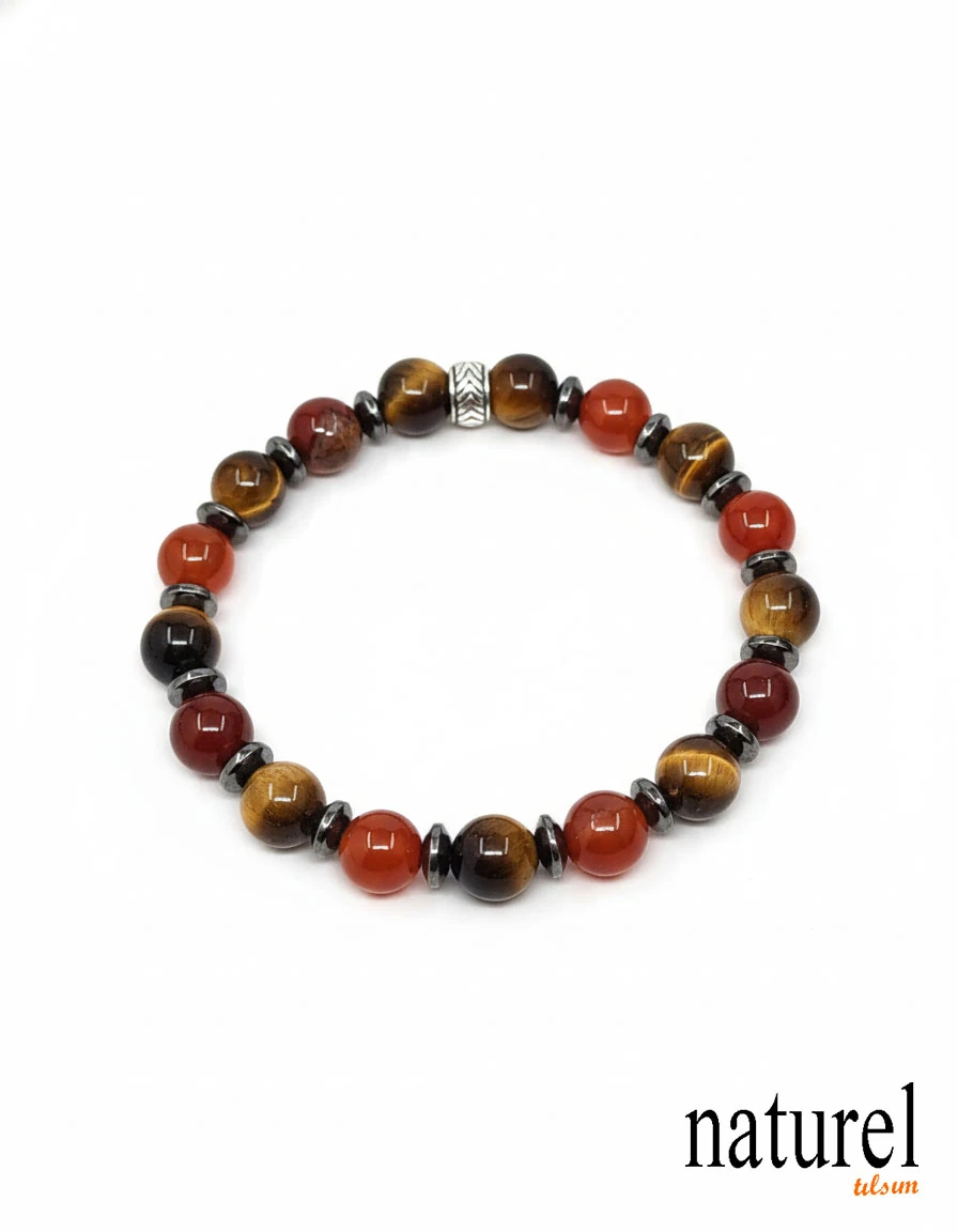 Kaplan Gözü - Akik 8mm Doğal Taş Bileklik