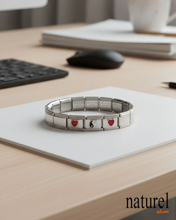 Unisex İtalyan Charm Bileklik Paslanmaz Çelik Bileklik