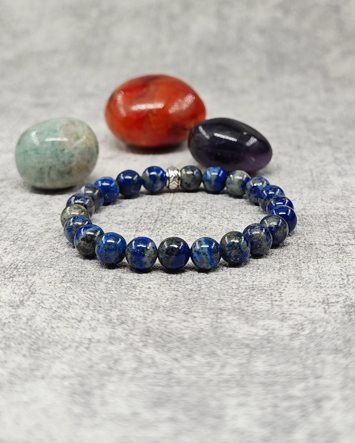 Lapis Lazuli 8mm Doğal Taş Unisex Bileklik