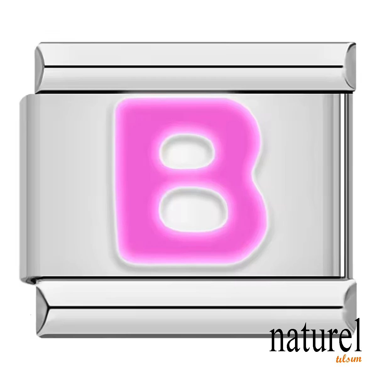 İtalyan Paslanmaz Çelik 9mm Harf Charm