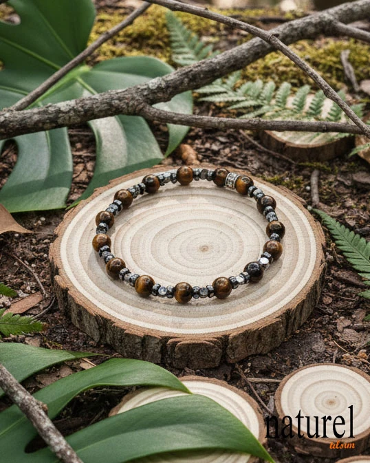  Kaplan Gözü 6mm Doğal Taş Bileklik