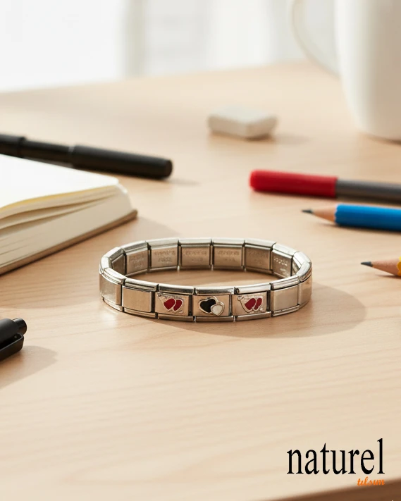 Unisex İtalyan Charm Bileklik Paslanmaz Çelik Bileklik