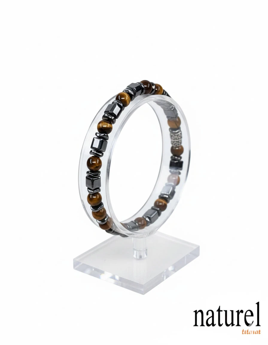 Kaplan Gözü 6mm Doğal Taş Bileklik