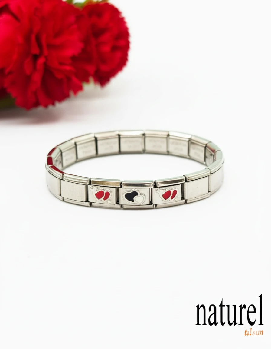 Unisex İtalyan Charm Bileklik Paslanmaz Çelik Bileklik