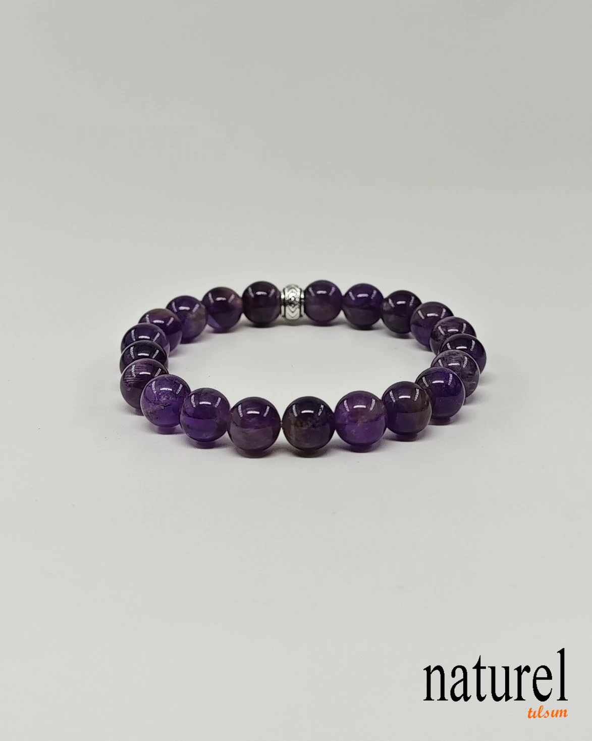 Ametist 8mm Doğal Taş Bileklik