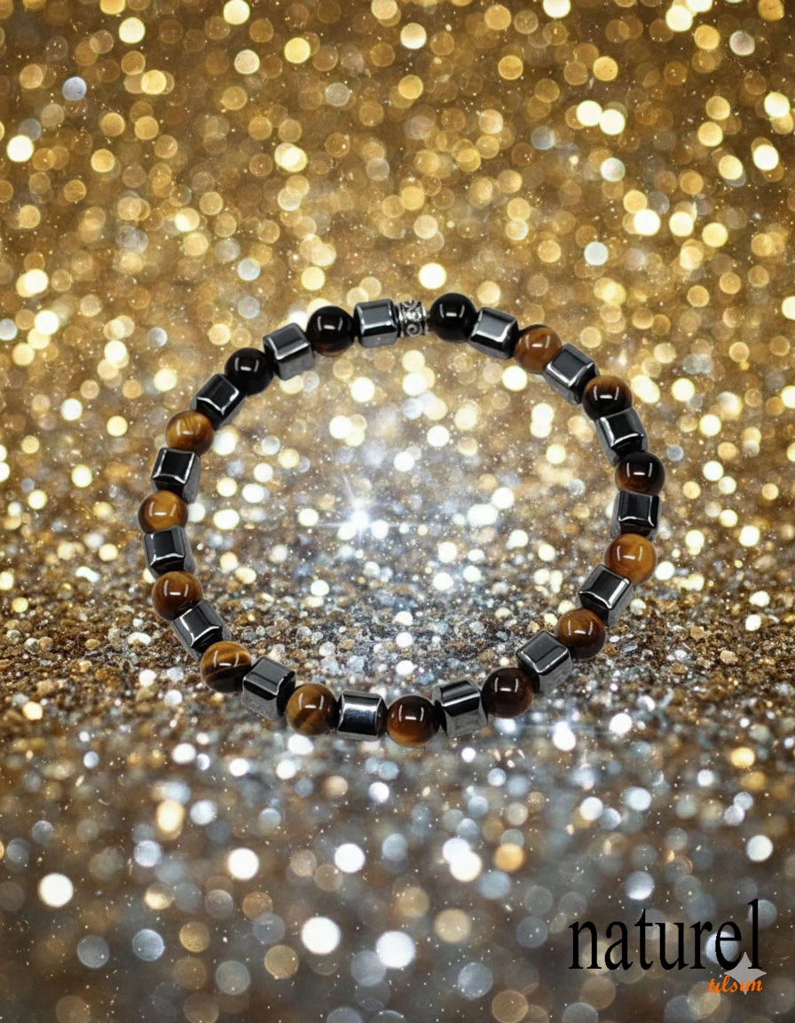 Kaplan Gözü 6mm Doğal Taş Bileklik