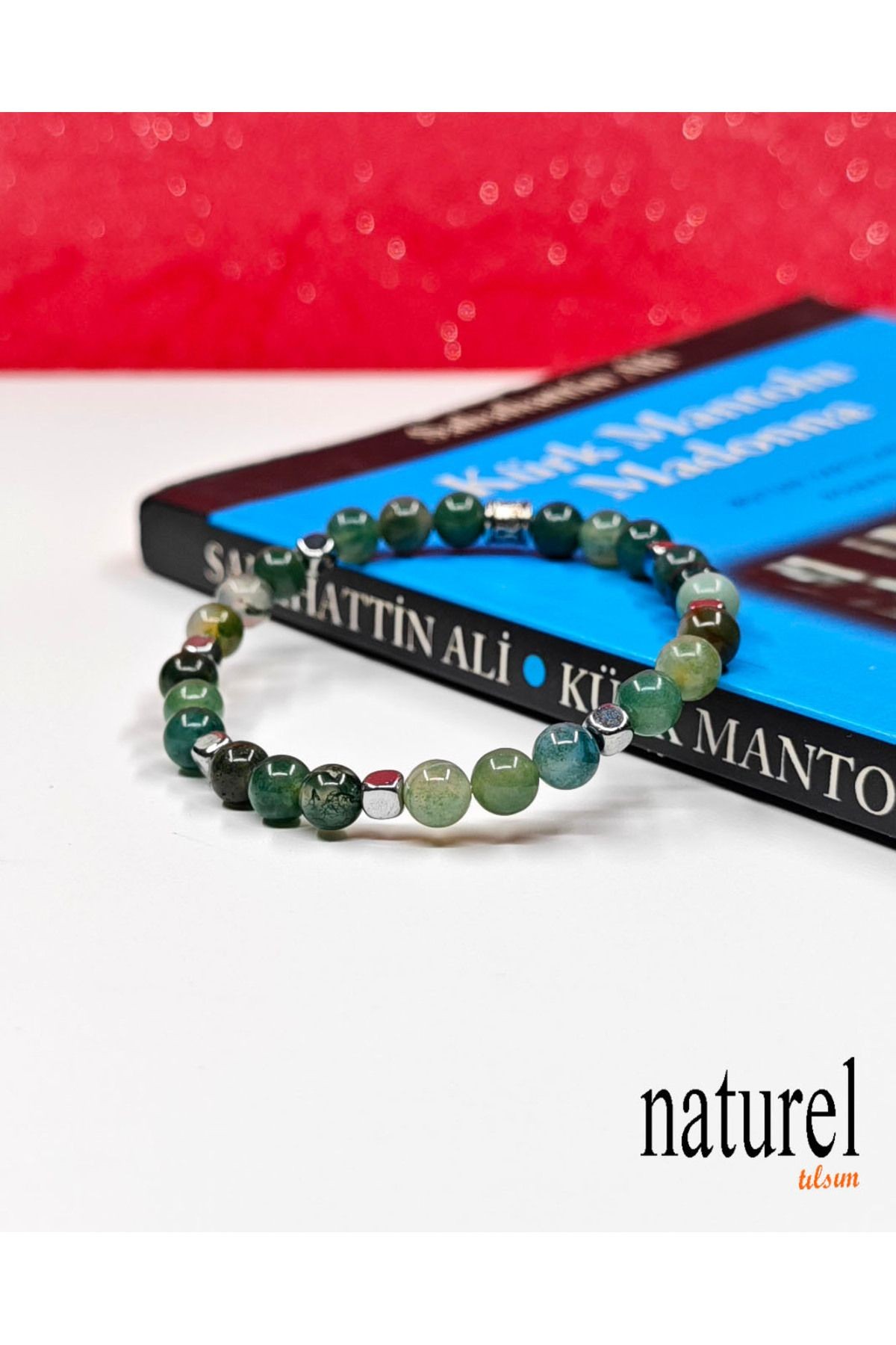 Yosunlu Akik 6mm Unisex Bileklik 