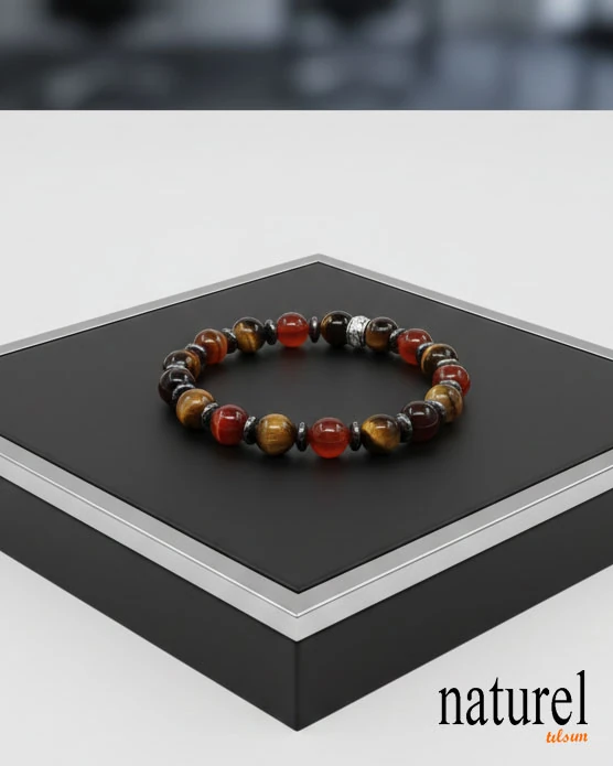 Kaplan Gözü - Akik 8mm Doğal Taş Bileklik