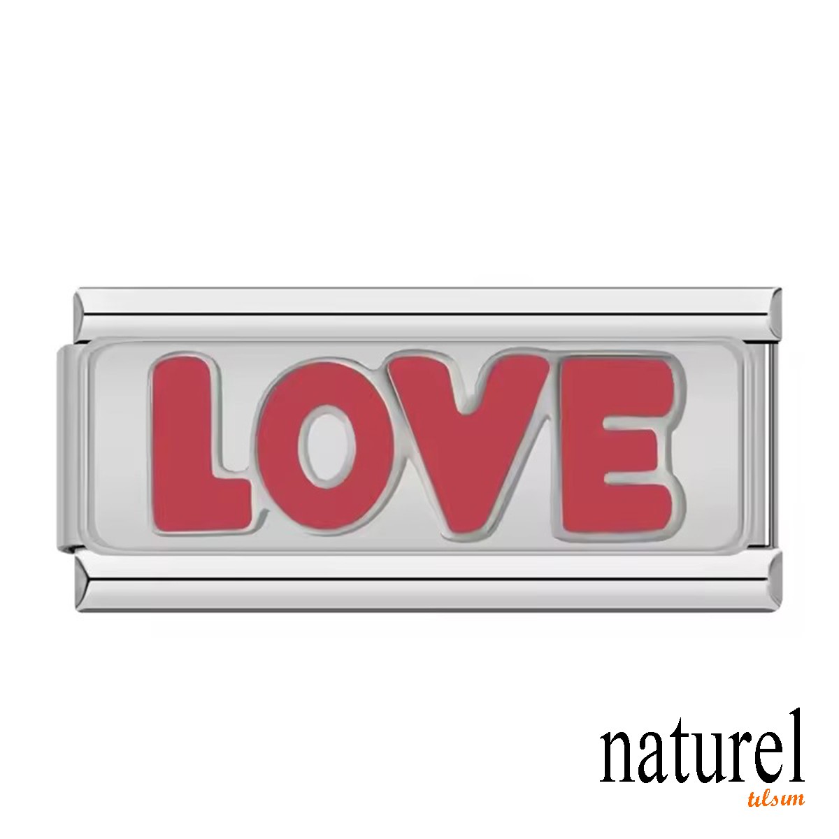 İtalyan Paslanmaz Çelik 9mm Love Charm