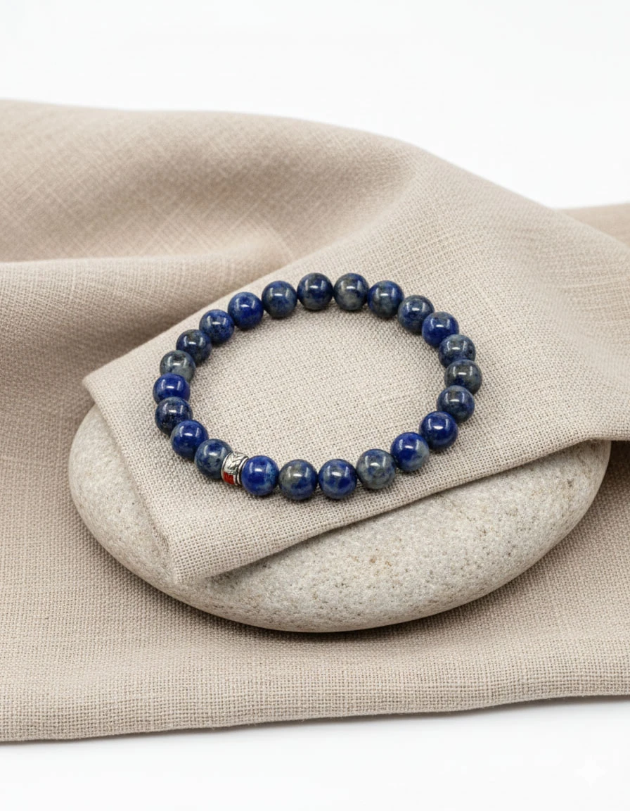 Lapis Lazuli 8mm Doğal Taş Unisex Bileklik