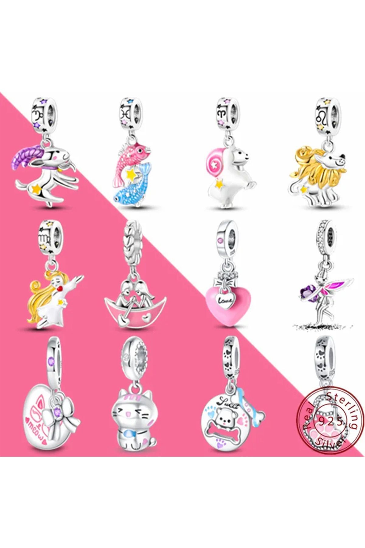 Balık Charms Fit  Orijinal 925 Ayar Gümüş