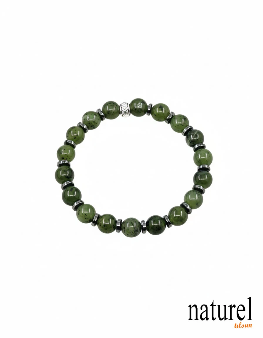 Yeşim 8mm Doğal Taş Bileklik