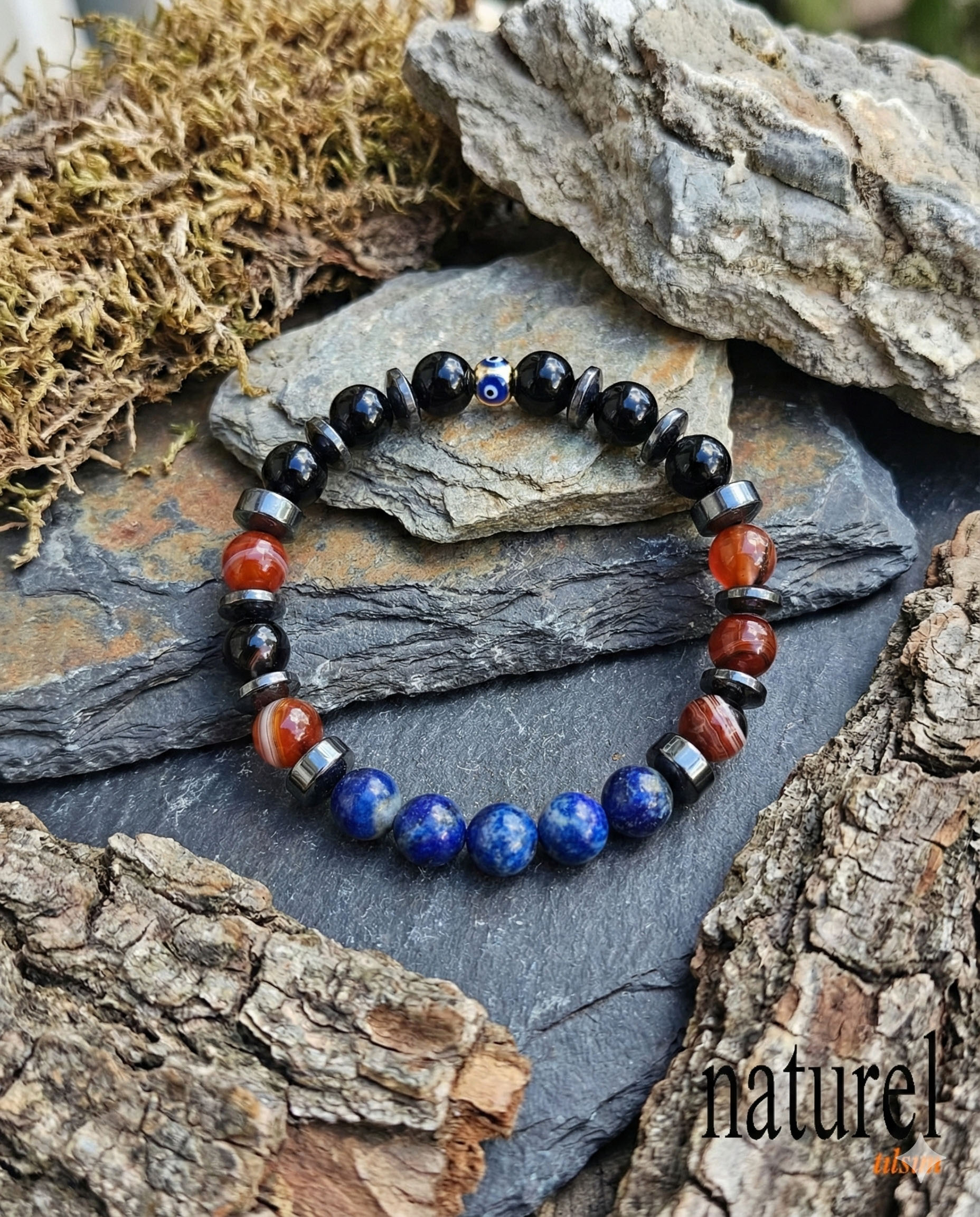 Orijinal Oğlak Burcu Doğal Taş Bileklik | Zirveye Tırmananların Sarsılmaz İradesi