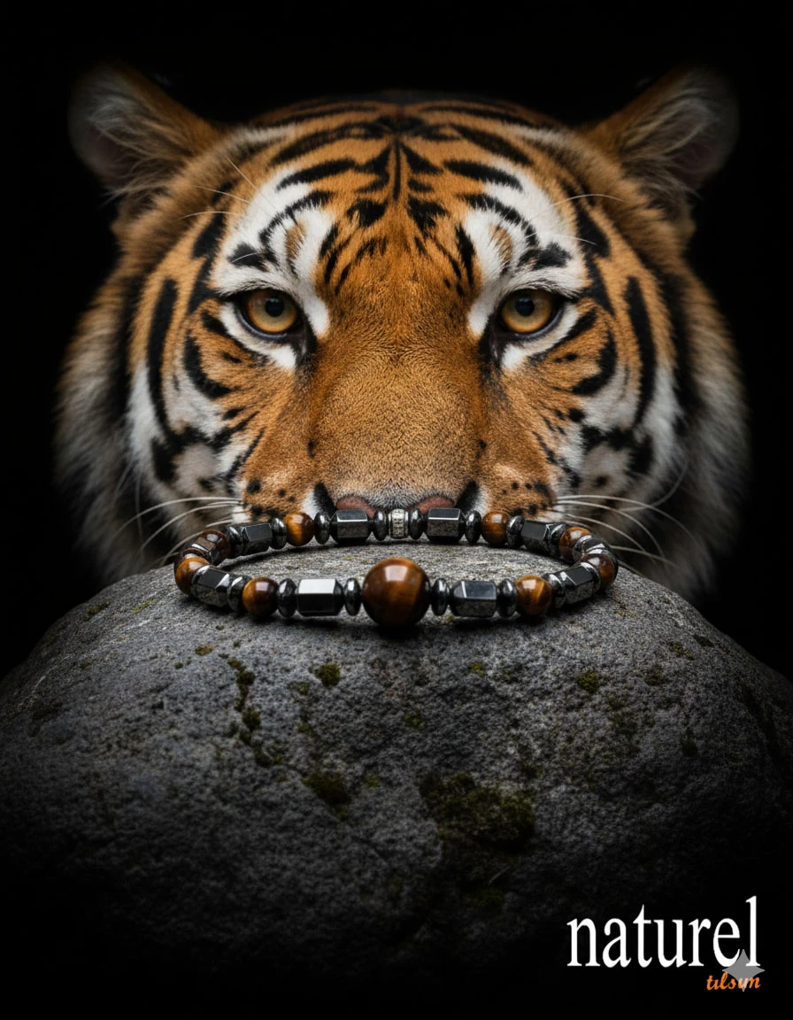 Kaplan Gözü 6mm Doğal Taş Bileklik