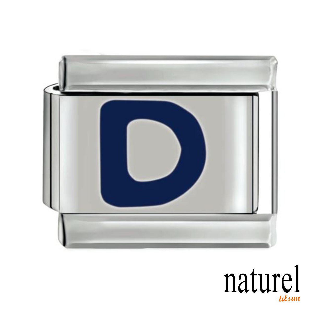 İtalyan Paslanmaz Çelik 9mm "D" Harfi Charm