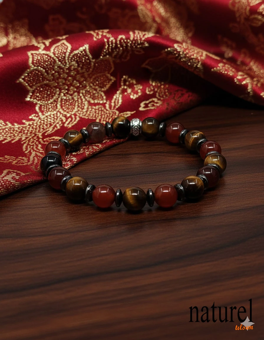 Kaplan Gözü - Akik 8mm Doğal Taş Bileklik