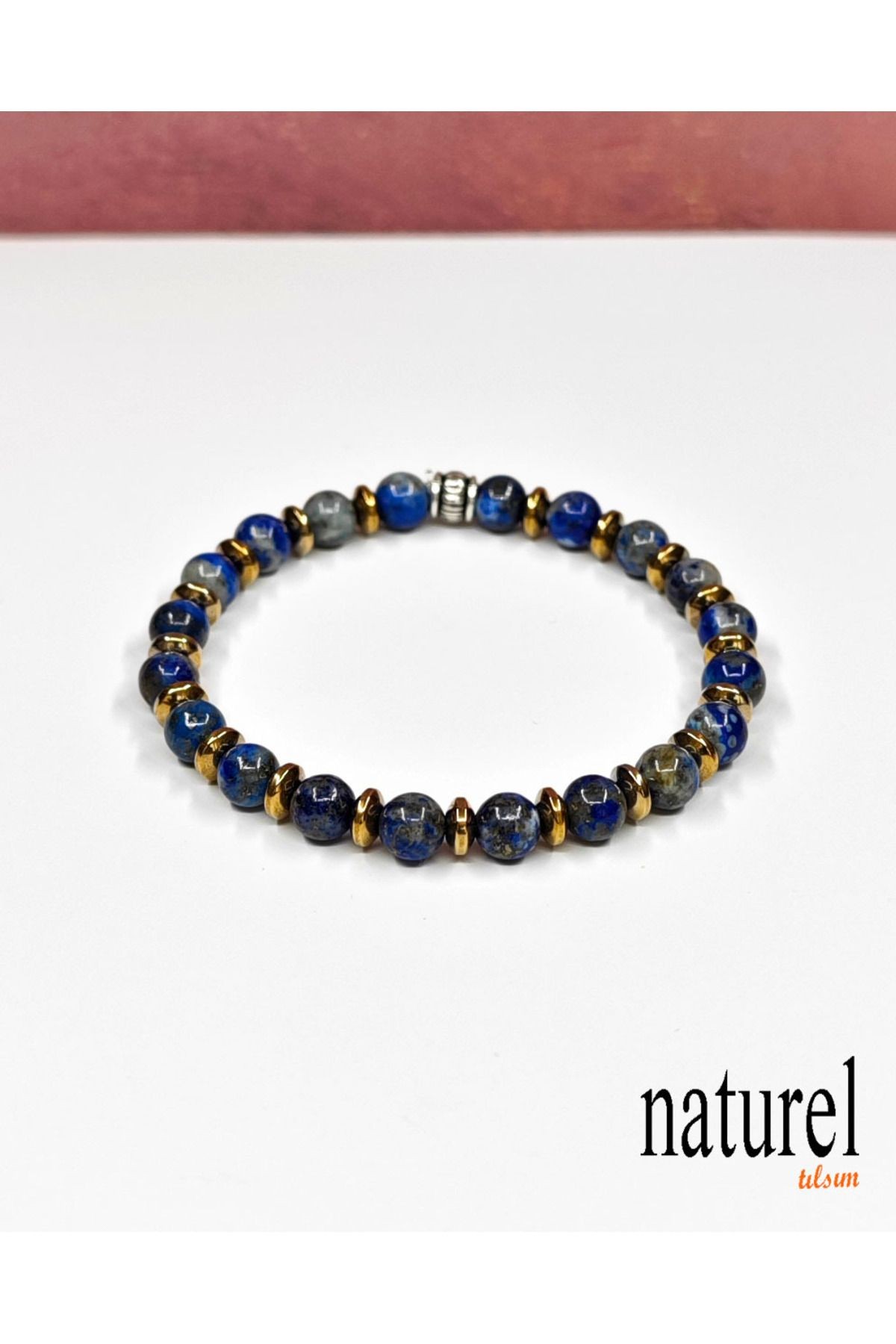 Doğal Taş 6mm Lapi̇s lazuli̇ Bileklik