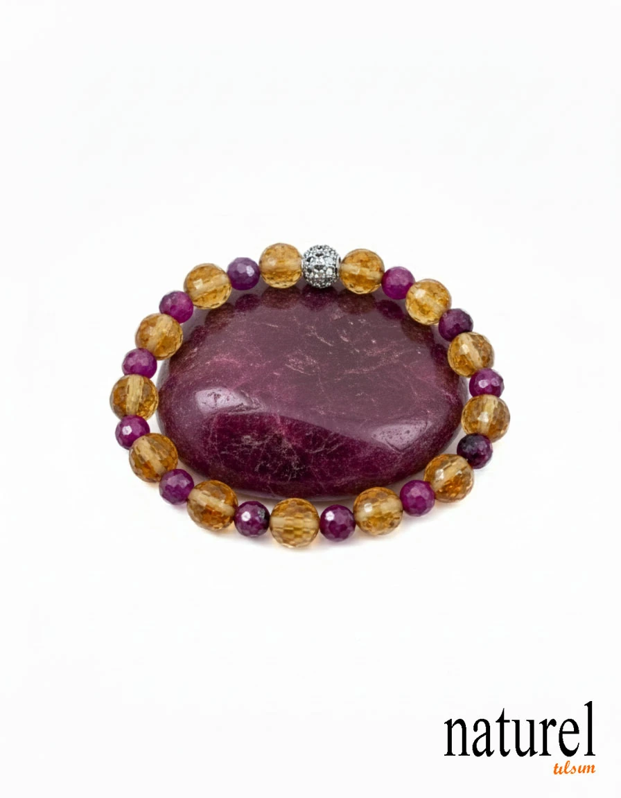 Zultanit & Yakut Doğal Taş Bileklik