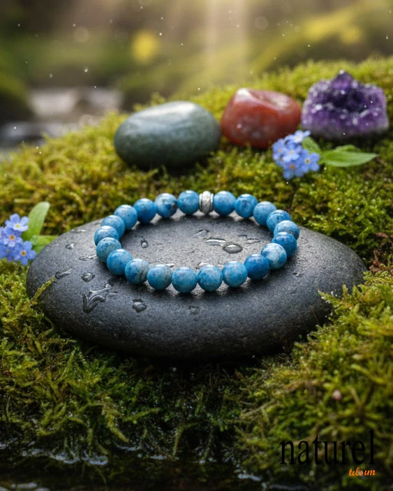 Apatit 8mm Doğal Taş Unisex Bileklik