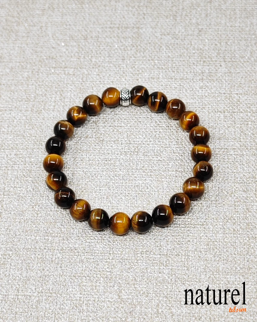 Kaplangözü 8mm Doğal Taş Bileklik