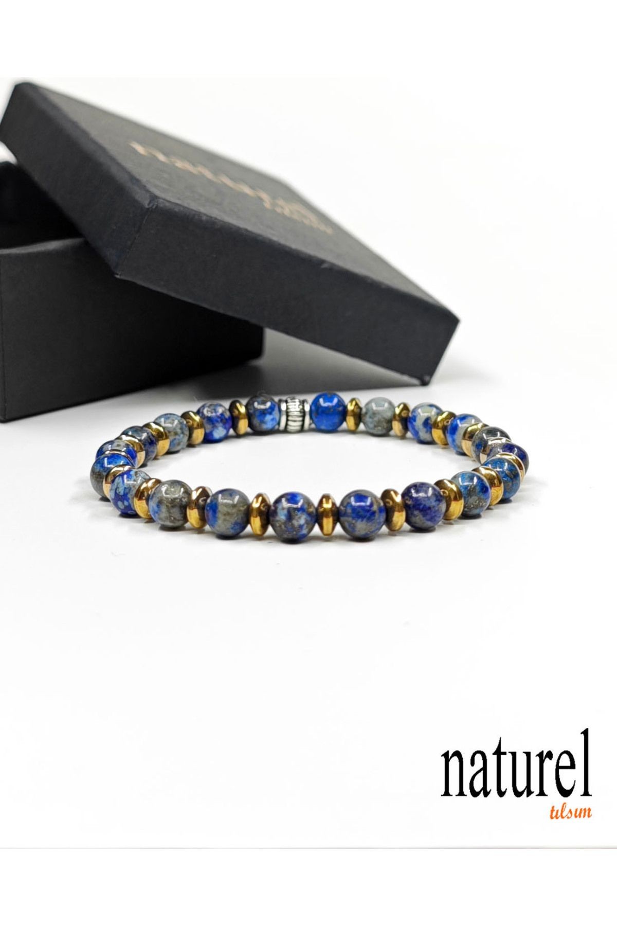 Doğal Taş 6mm Lapi̇s lazuli̇ Bileklik