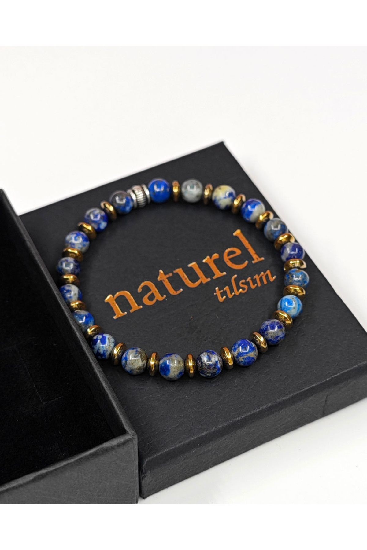 Doğal Taş 6mm Lapi̇s lazuli̇ Bileklik