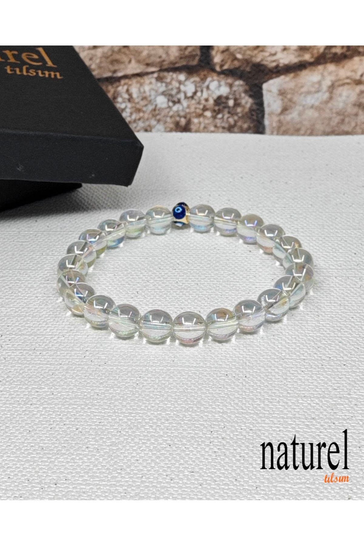 Doğal Taş Aura Kuvars Unisex Bileklik