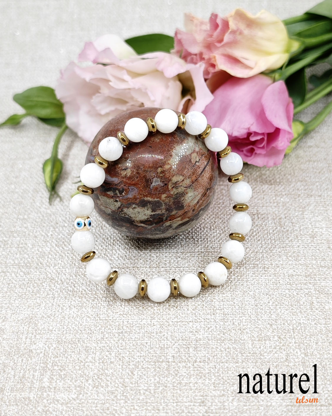 Doğal Ay Taşı Bileklik | Yeni Başlangıçların Taşı