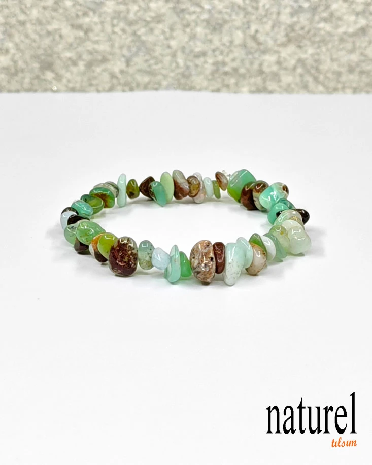 Krizopras Kırık Doğal Taş Unisex Bileklik