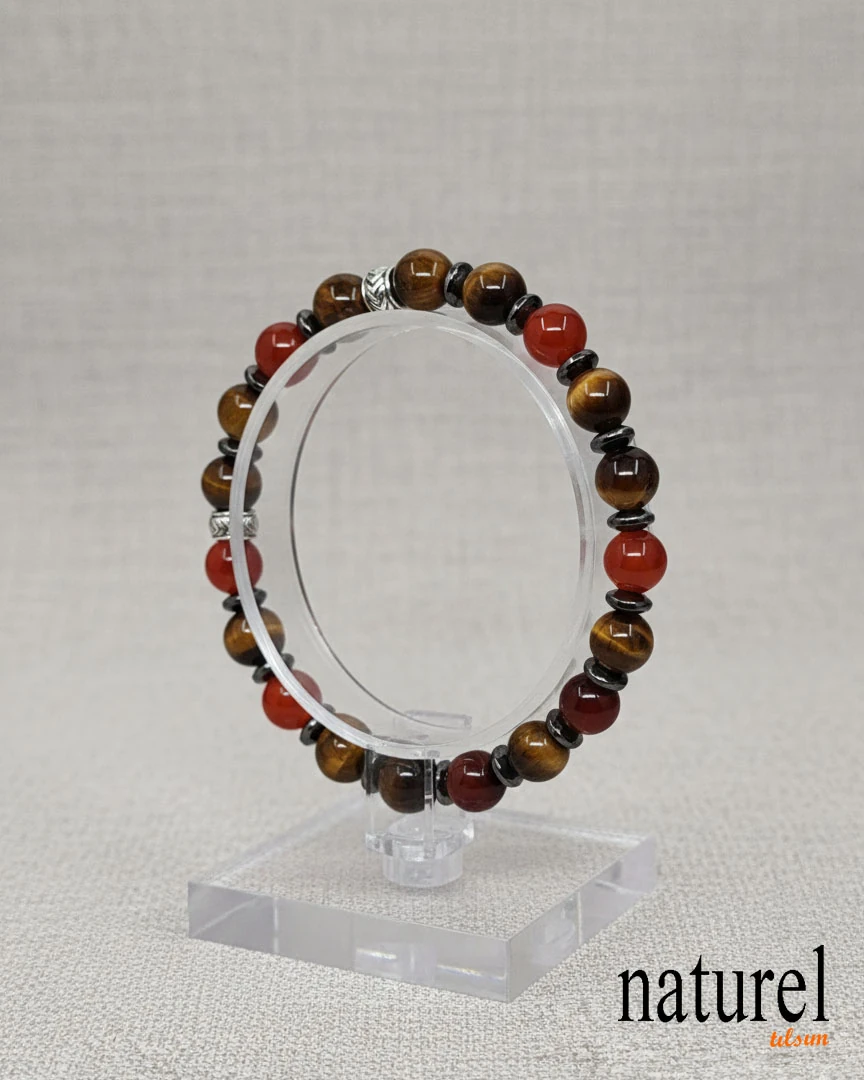 Kaplan Gözü - Akik 8mm Doğal Taş Bileklik