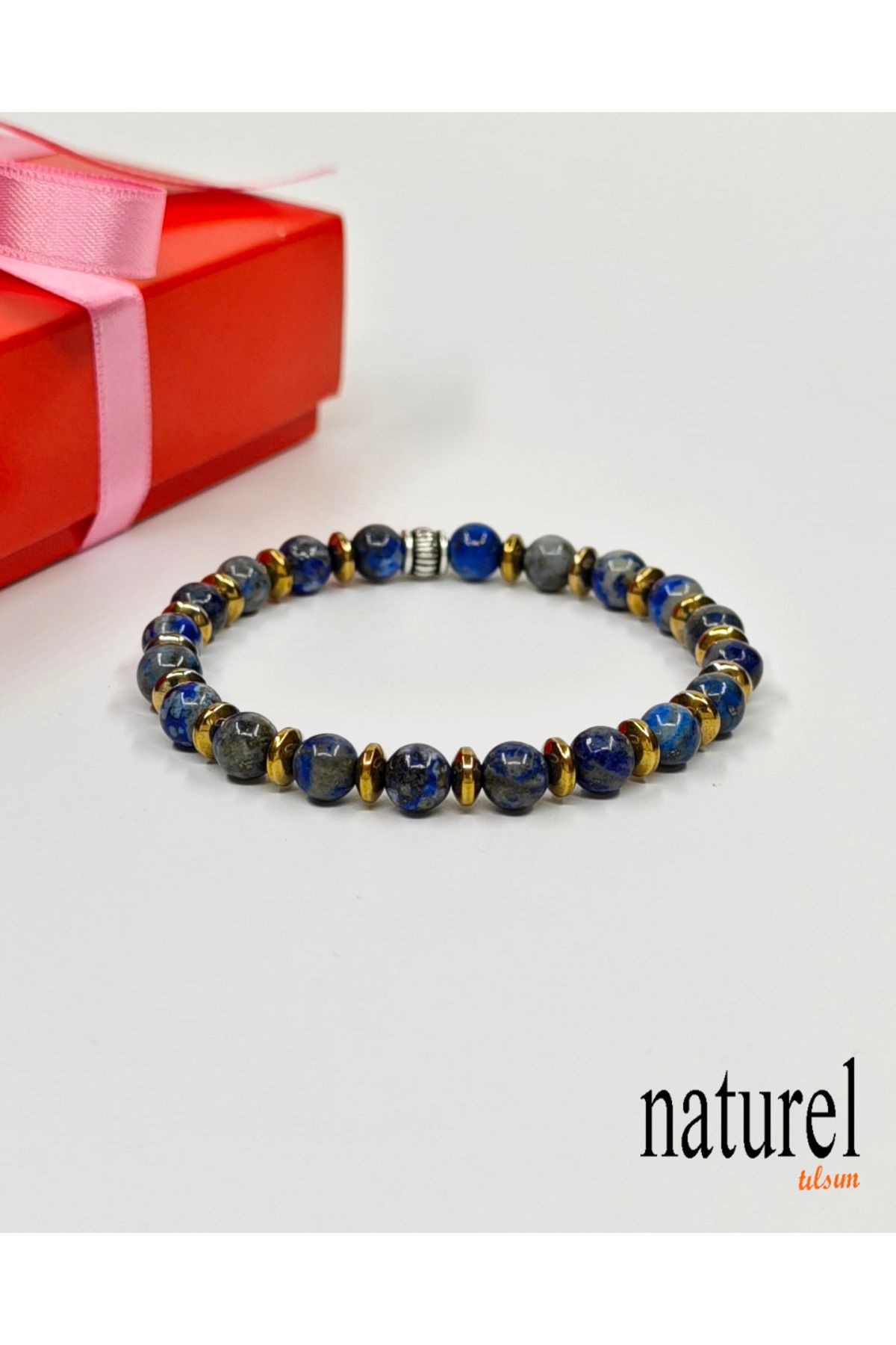 Doğal Taş 6mm Lapi̇s lazuli̇ Bileklik