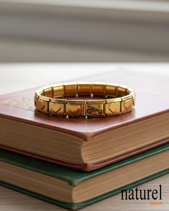 Unisex İtalyan Charm Gold Bileklik