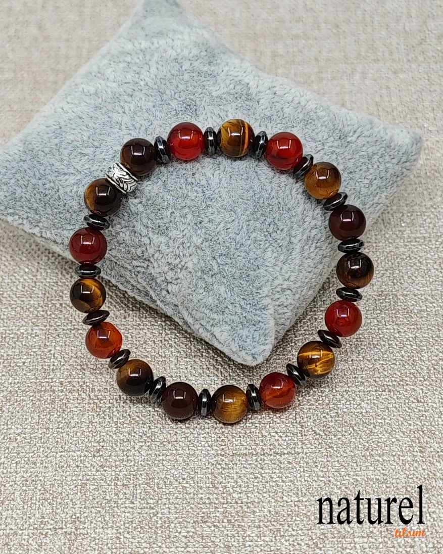 Kaplan Gözü - Akik 8mm Doğal Taş Bileklik