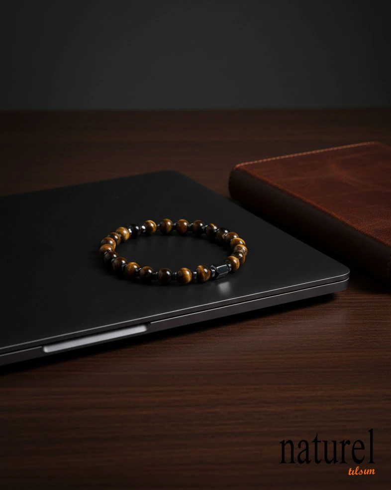  Kaplan Gözü 6mm Doğal Taş Bileklik