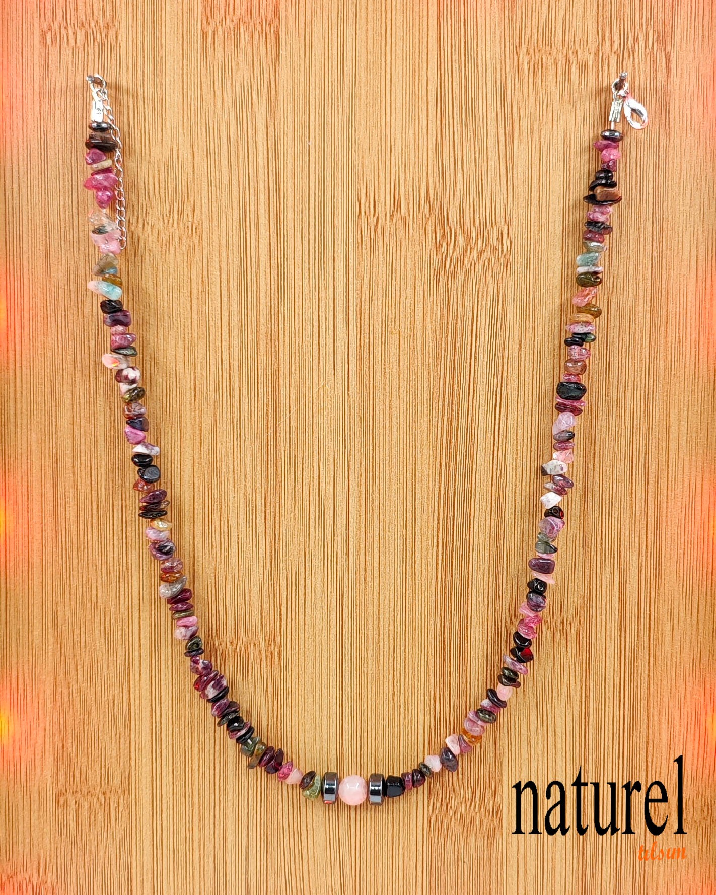 Turmalin Doğal Taş Choker Kolye