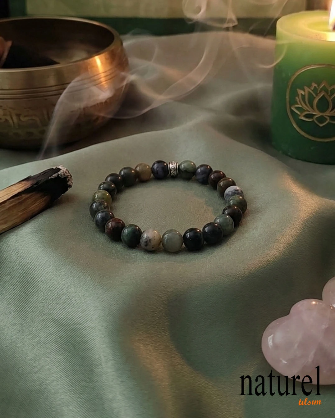 Afrika Yeşim 8mm Doğal Taş Bileklik