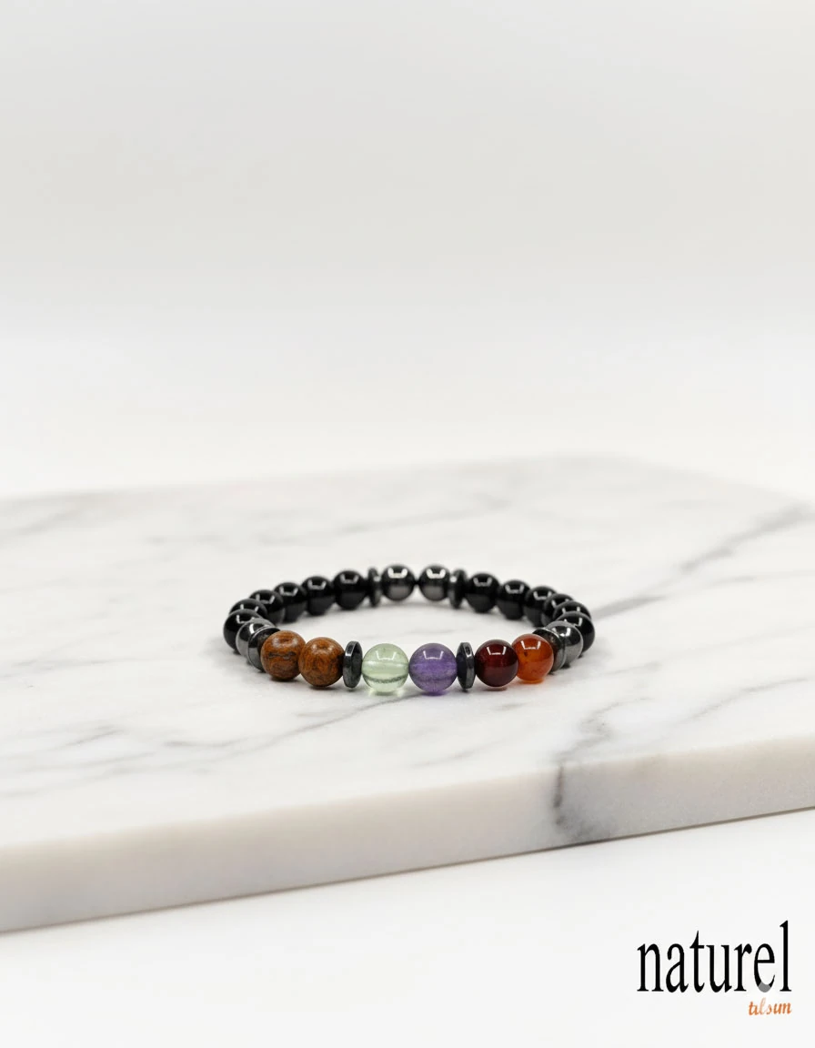 Oğlak Burcu Doğal Taş Bileklik | Akik-Florit-Jasper-Oniks 