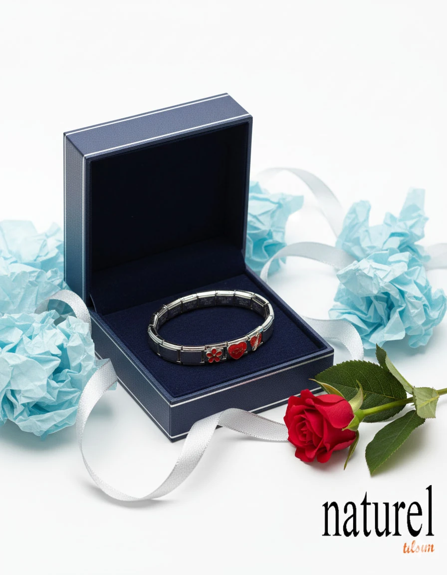 Unisex İtalyan Charm Bileklik Paslanmaz Çelik Bileklik