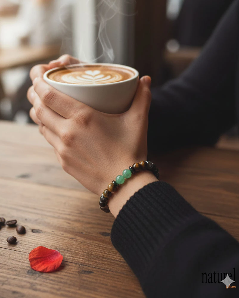 Koç Burcu Doğal Taş Bileklik | Kaplangözü-Aventurin-Jasper-Oniks 