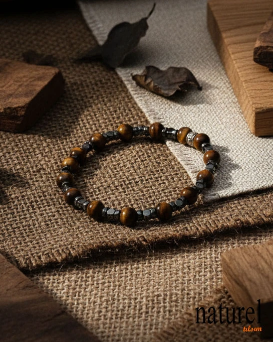  Kaplan Gözü 6mm Doğal Taş Bileklik