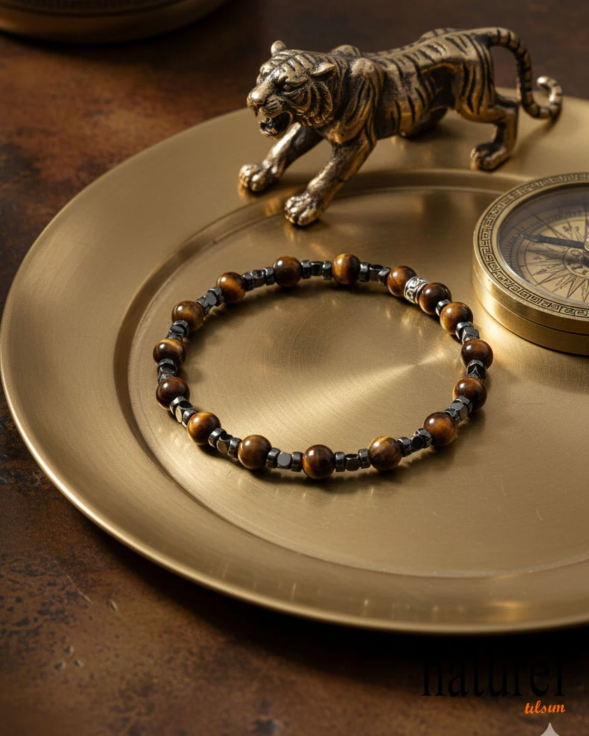  Kaplan Gözü 6mm Doğal Taş Bileklik