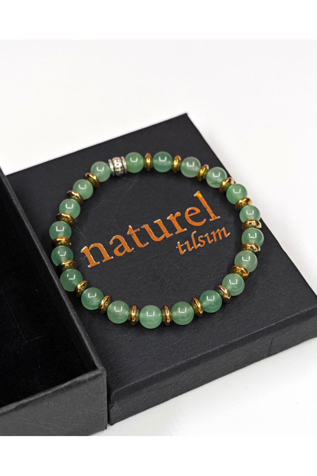 Aventuri̇n Doğal Taş 6mm Unisex Bileklik